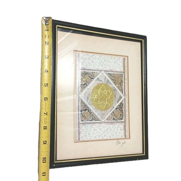 Exotic Star Of David Artist Signed Framed Gold Handpainted Mediterranean Culture - Picture 16 of 16